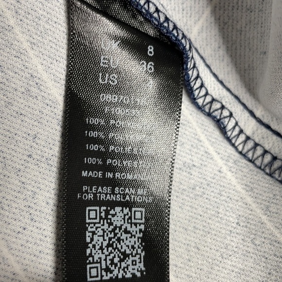 Asos Long Sleeve Blouse Blue with White Stripes 4 - Picture 4 of 5